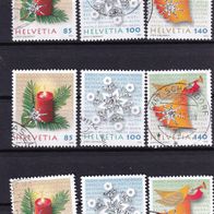 Schweiz MiNr. 2183-2185 Weihnachten kpl. gestempelt eine zur Auswahl M€ 5,80 #I125de