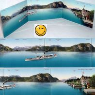 Hotel-Pension RIGI in Weggis, Schweiz, mit mit dem Raddampfer Schwyz