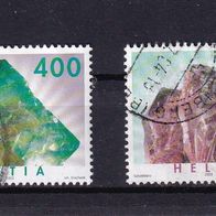 Schweiz MiNr. 1844-1845 Mineralien kpl. gestempelt eine zur Auswahl M€ 11,00 #I138c