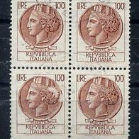 Italien Mi. Nr. 1267 (4-fach) Italia turrita o <