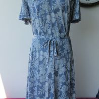 Vintage Kleid 70er-80er Jahre Gr. 40 42 große Kragenecken Blumen Sommer