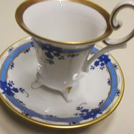 Weimar Porzellan Mokka Tasse auf Füße mit UT Sammeltasse *