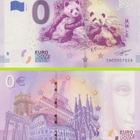 0 Euro Schein Panda´s Romance CN00 2019-22 selten Nr. 7027