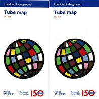 London Plan Map Tube U-Bahn Underground Taschenausgabe akt. 2 Stück 2013 Sammelobjekt