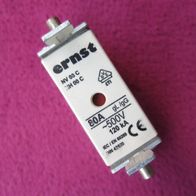 NH Sicherung "Ernst" NH00C 80A Sicherungseinsatz NV00C gL / gG Messersicherung
