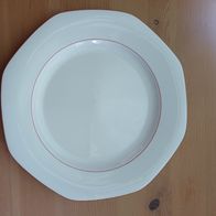 1 x Seltmann Weiden Bavaria W. Germany Kuchenteller, weiß, roter Rand