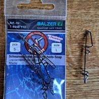 25 Balzer Line Connector Wirbel Schnur Verbinder Karabiner Snap F: Brüniert Gr: