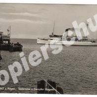 AK Binz a. Rügen Seebrücke u. Dampfer Rugard