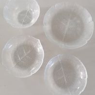 4 er Set Schüsseln Schalen Arcoroc Aspen Design Glas Blatt *