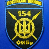 Aufnäher mit Klett Militär Patch 154. Mechanisierte Brigade Ukraine Ärmelabzeichen