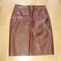 Soyaconcept Kunstleder Rock midi braun 34 = S NEU