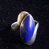 Silber 925er Ring Lapislazuli Fingerschmuck Schöne Fassung Ringgröße 61/19,5