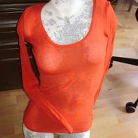 zara Langarm Shirt weiter RA orange leicht S