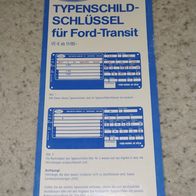 Typenschild Schlüssel Ford Transit (2)