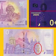 0 Euro Schein Pope John Paul II 100th Birthday XENJ 2020-1 Anniversary selten Nr 9087
