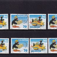 Schweiz MiNr. 1673-1674 Pingu mit kpl. gestempelt zur Auswahl M€ 2,20 #I168df
