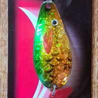 Neu! 6 Cormoran Blinker Weitwurfblinker Spinner Hecht F: Grün Gold Rot G:14g 6cm