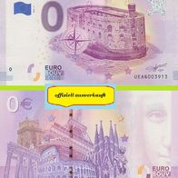 0 Euro Schein Fort Boyard UEAQ 2018-2 offiziell ausverkauft Nr 3913