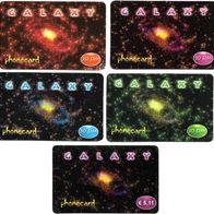 5 verschiedene Prepaid Telefonkarten - Galaxy , gebraucht und leer