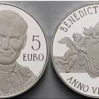 Vatikan Silber PP, 5 Euro 2011, Seligsprechung von Papst JOH. PAUL II