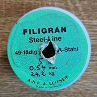 Neu Leitner Filigran Steel Line 24,2kg Hecht Zander Wels Vorfach Stahlvorfach