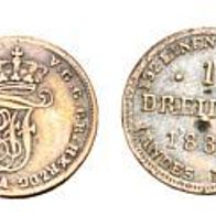 Mecklenburg - Schwerin 2 x 1 Dreiling 1830 u. 1828 Friedrich Franz I. (1785-1837)