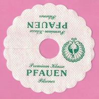 1 Pilsdeckchen Tropfdeckchen, Pfauen Pilsener / Tuttlingen