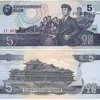 Banknote aus KOREA - 5 Won - 1998 - UNC