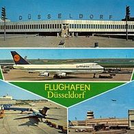 40210 Düsseldorf Flughafen 4 Ansichten um 1972