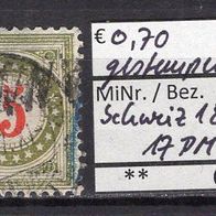 Schweiz 1883 Portomarke: Wertziffer im Doppelkreis MiNr. 17 gestempelt -1