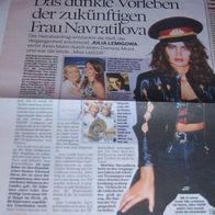 Martina Navratilova Clippings Bericht Pressebericht Magazine Clipping