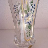 Handbemalte Tiroler / Wolke Kistall-Glas Vase