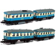 T1 mit S1, KGH, Triebzug, hellbeige-blau, DCC, Arnold / Kato / MMB, Ep2, Spur N