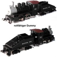 0-4-0, 146, Santa Fe, Shifter & Tender, Dummy, Bachmann 54752 Ep1, Spur N