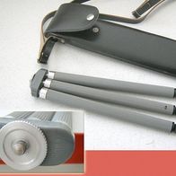 DDR Foto-Stativ INES ausziehbar bis 115 cm zusammengeklappt 24 cm + Ledertasche