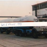 Oldtimer-Foto DDR VEB Technische Gase Leipzig LKW Kamas Hängerzug