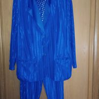blaues Set Jacke , Hose, Oberteil