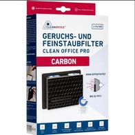 Clean-Office Feinstaubfilter Pro 8404040, Carbon 15 x 12cm 2 Stück