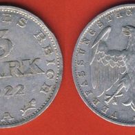 Weimar 3 Mark 1922 A