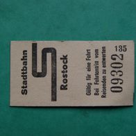 Fahrkarte DDR Stadtbahn Rostock / drei nicht entwertete Karten