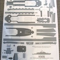WHV-Modellbaubogen-S-Boot-Tender Rhein u.a. der Bundesmarine