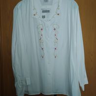 neue langarm Bluse mit Etikett, weiß