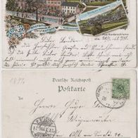 Niederschlema-Litho-AK 1899 Panorama Restaurant 1. Ranges Erh.1