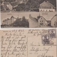 Niemberg-Landsberg AK-1921 mit Malzfabrik und Lokal P. Silber Erh.2