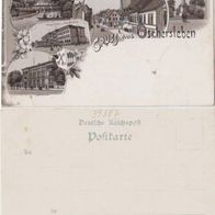 Oschersleben-Litho-AK 1900 5 Bild Karte Erh.1