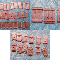 24 Paar Fensterläden braun, Pola, passend für Spur G, 1:22,5