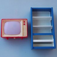 Fernseher, Regal, Hersteller unbekannt, passend für Spur G, 1:22,5