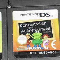 Nintendo DS Konzentration und Aufmerksamkeit 1. bis 4. Klasse nur Modul