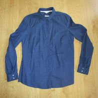 Esprit Bluse, Größe 40, Blau mit weißen Punkten, Neuwertig