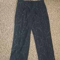 neue Damen Hose schwarz mit Musterstreifen und Etikett